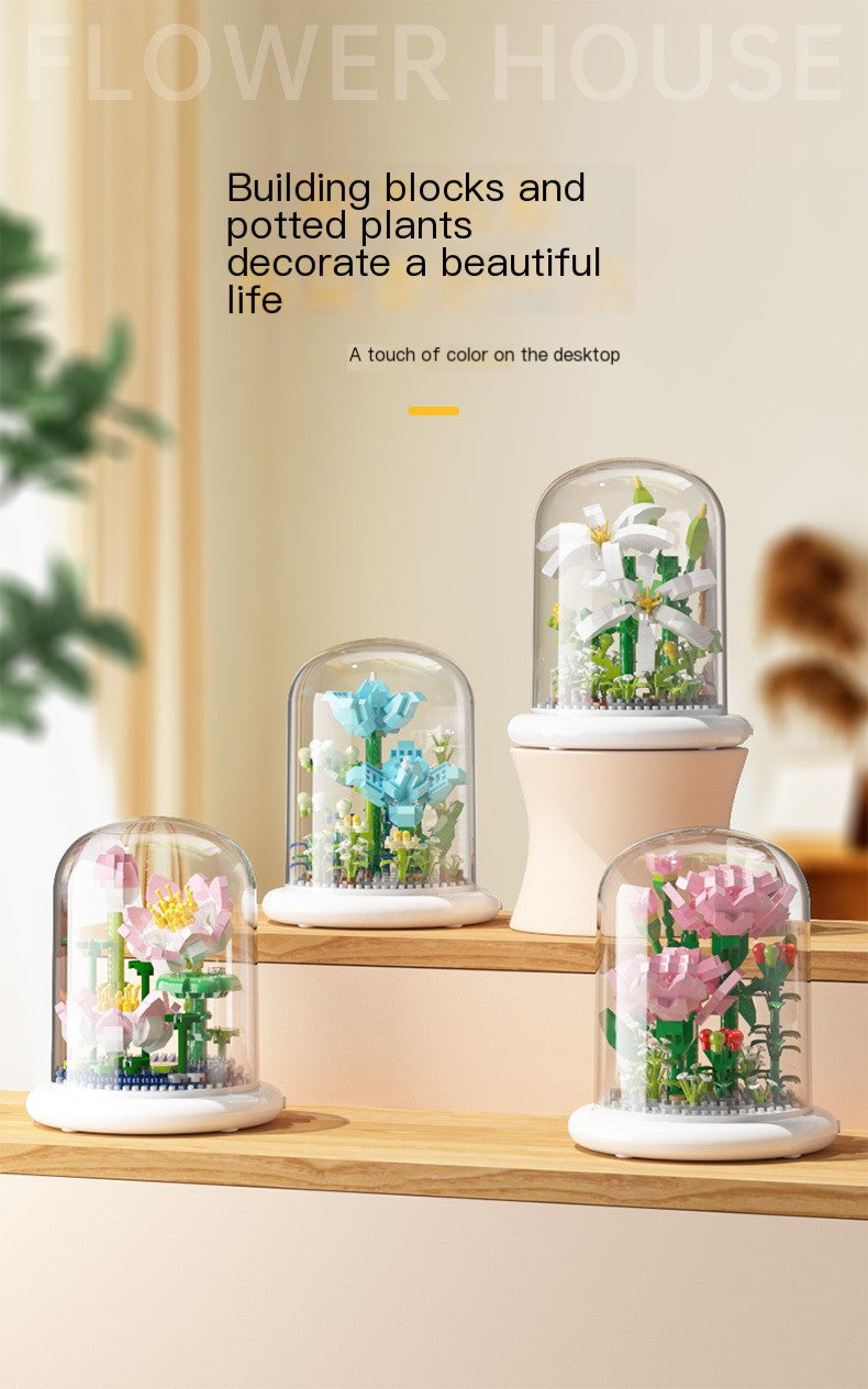 Sunflower Building Block Display Dome