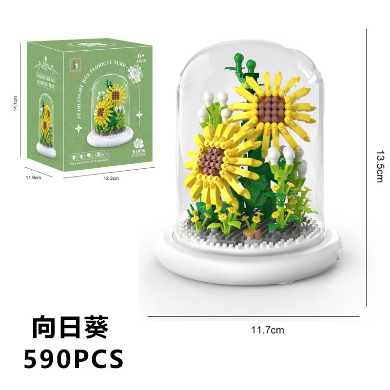 Sunflower Building Block Display Dome