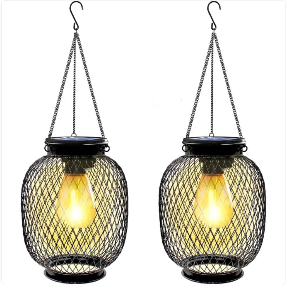 Modern Solar-Powered Hanging Garden Lamp