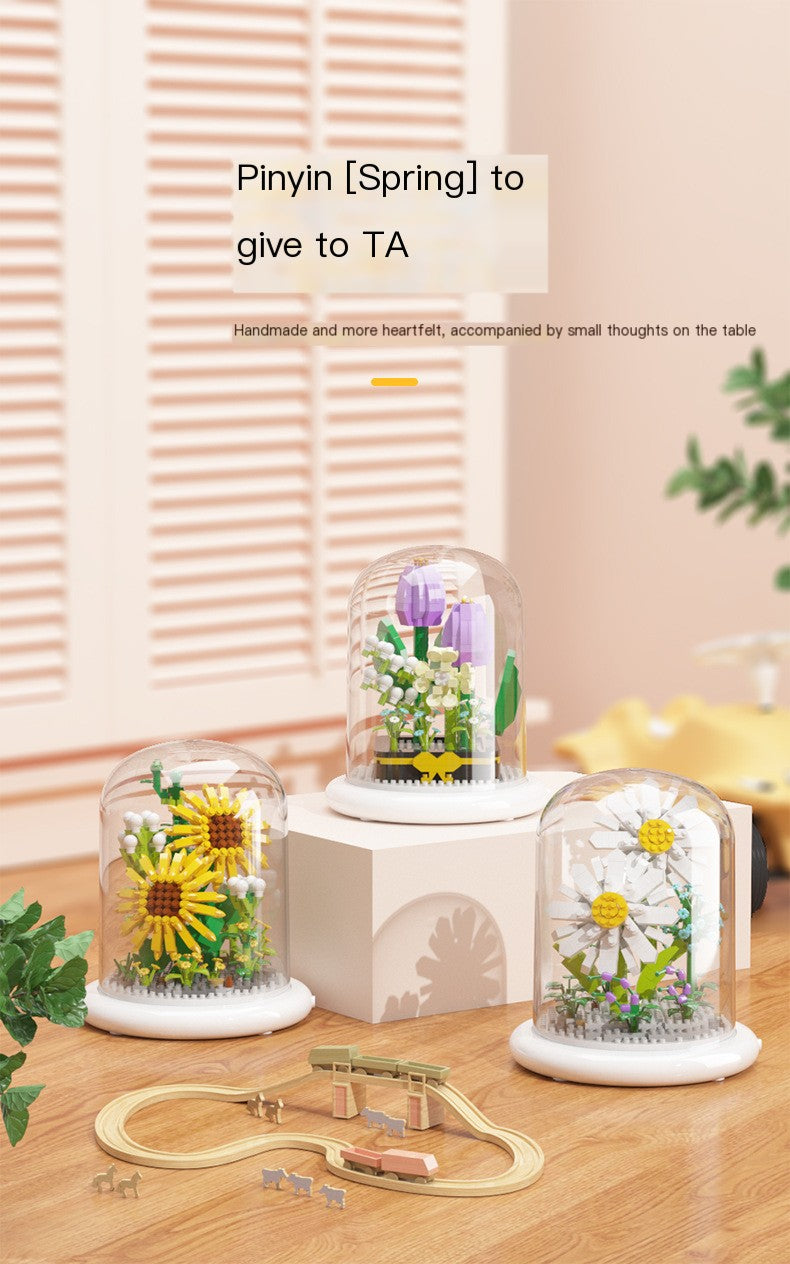 Sunflower Building Block Display Dome