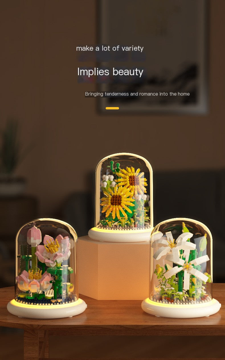 Sunflower Building Block Display Dome