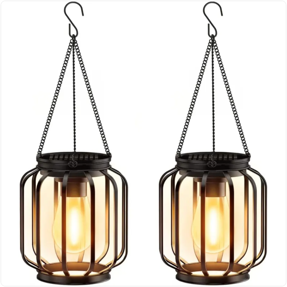 Modern Solar-Powered Hanging Garden Lamp