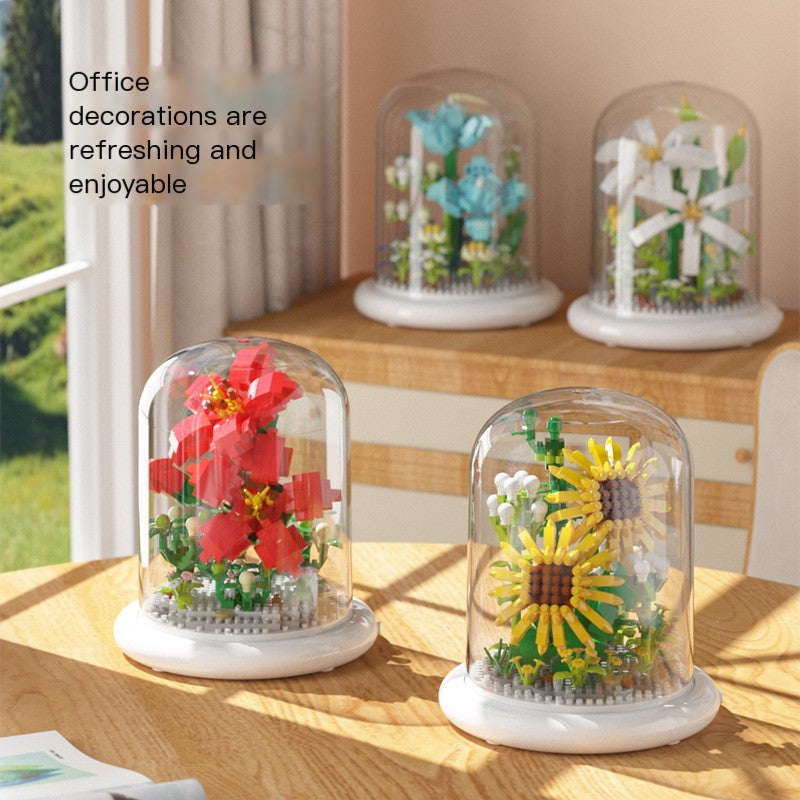 Sunflower Building Block Display Dome